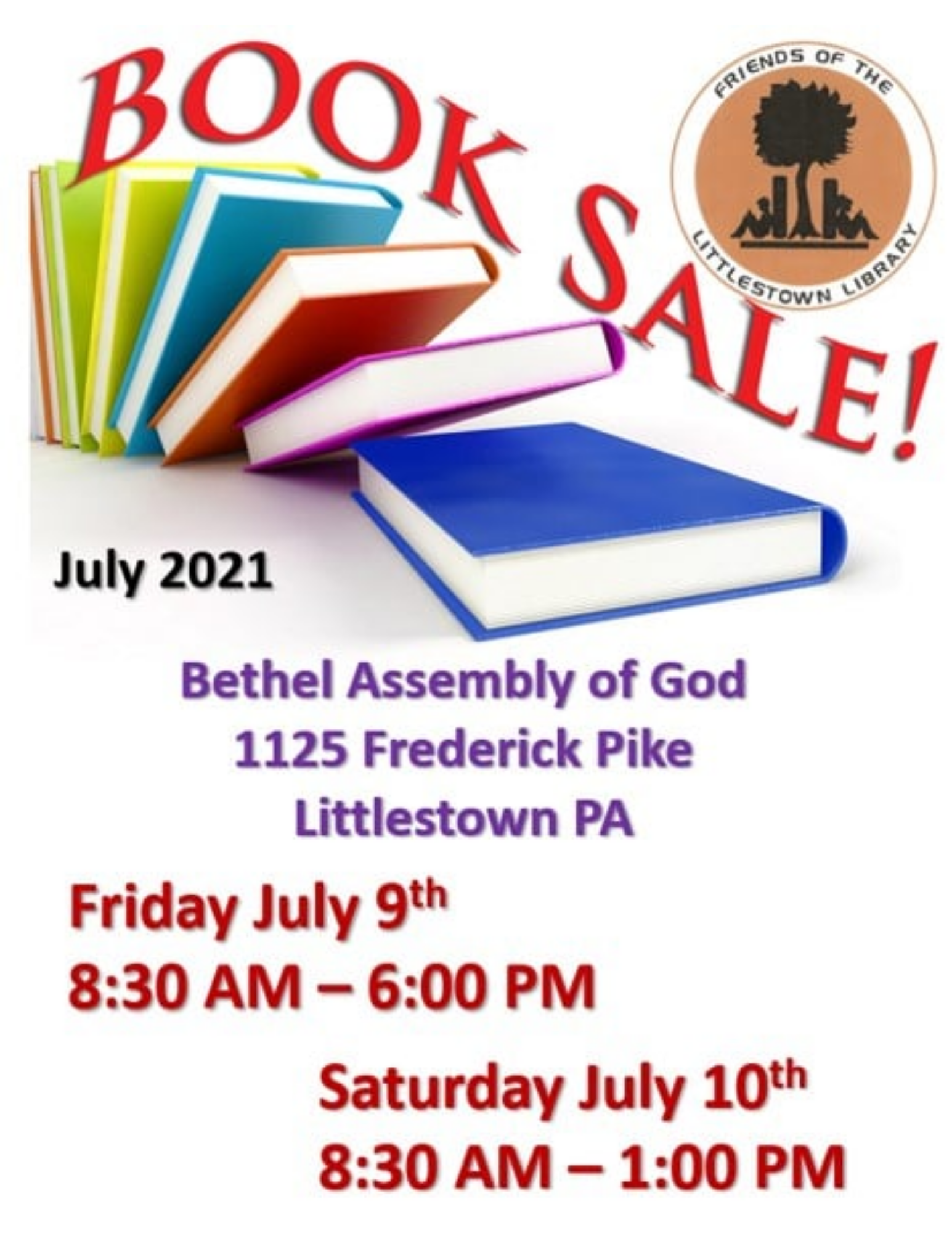 Friends of the Littlestown Library 2021 Book Sale! Adams